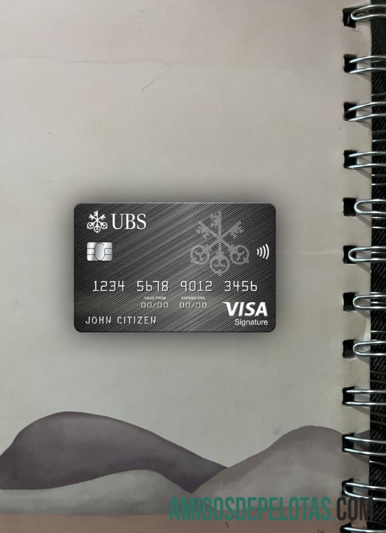 Cartão de assinatura Monaco UBS Bank Visa Photolook Front exemplo real